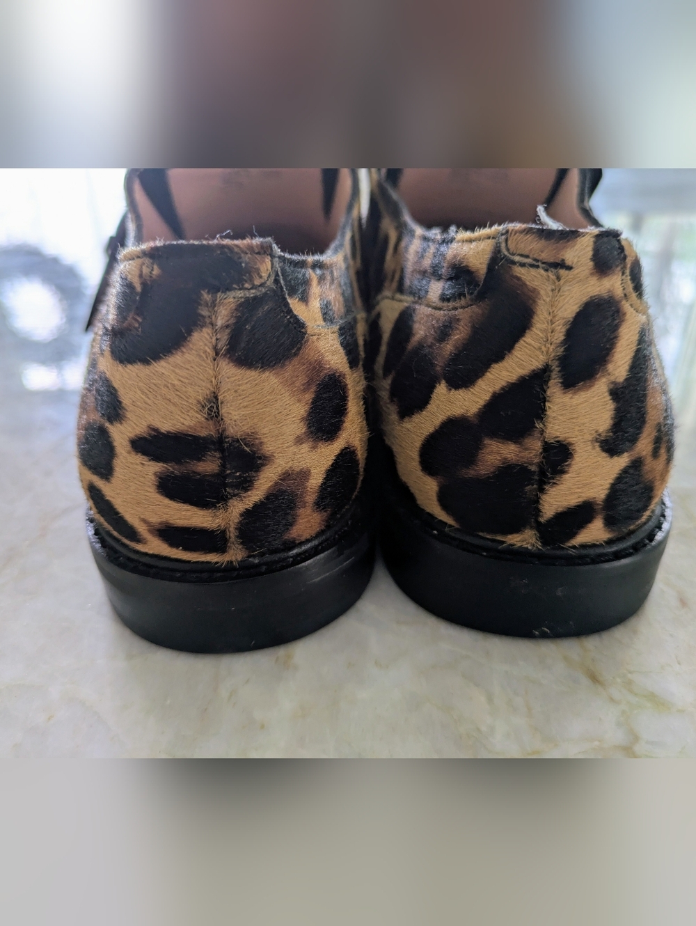 NEW J. Crew Leopard Print Real Calf Hair Loafers ~ Sz 7.5 - Picture 5 of 7